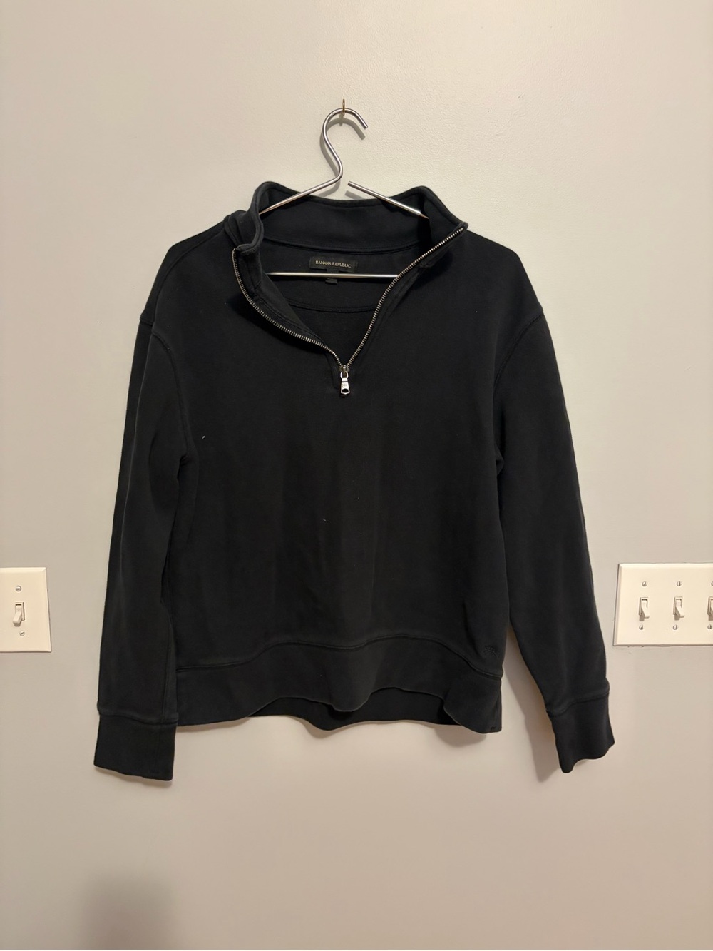 Banana Republic Black Quarter-Zip Sweater